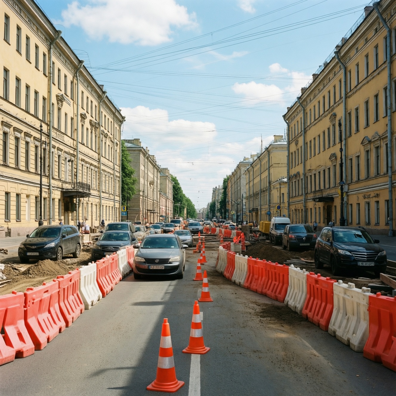 Дорожные ограничения в Петербурге с 20 июля: перекрытия в нескольких районах